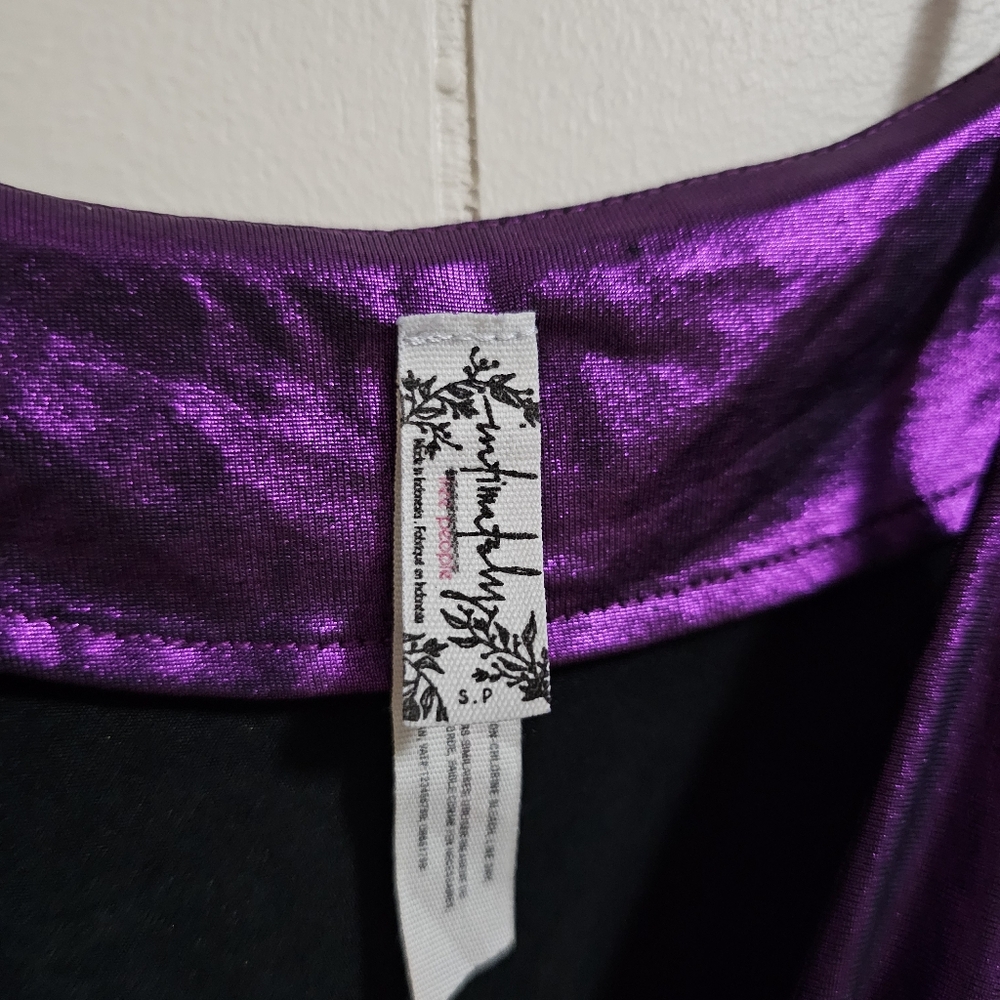 Free People Metallic Purple Foil Babes Sleeveless Bodysuit  - Picture 6 of 10